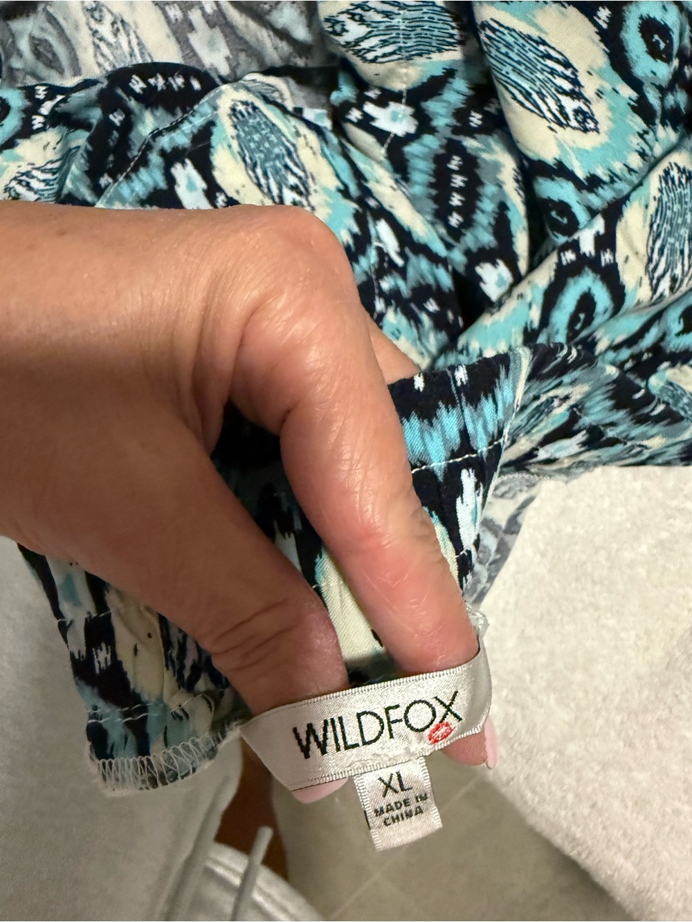 Wildfox Teal, Black & Cream Patterned Women’s Shorts
